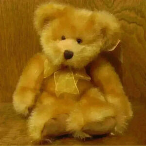 Russ Berrie Plush #2818 PENNINGTON 12"  Golden Brown Velvet Paws VTG